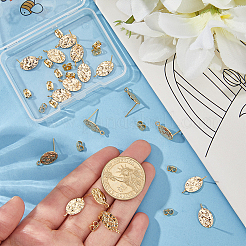 20 шт. латунные серьги-гвоздики&nbsp;KK-BBC0022-81