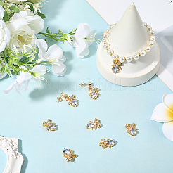 8шт латунные подвески с микропаве и кубическим цирконием&nbsp;FIND-BBC0004-28B-01