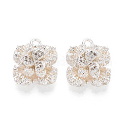 Латунные микропаве прозрачные подвески с фианитом KK-T077-32S