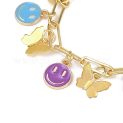 Браслеты с подвесками из латуни и эмалевого сплава&nbsp;BJEW-JB11626