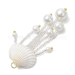 Подвески из стеклянных бусин в виде медуз PALLOY-MZ00571-01