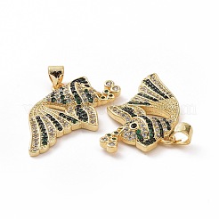 Латунные микропаве прозрачные подвески с фианитом&nbsp;ZIRC-F135-01G-03