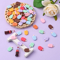 80 Stück 8 Farben undurchsichtige Harz-Decoden-Cabochons&nbsp;CRES-CJ0001-53