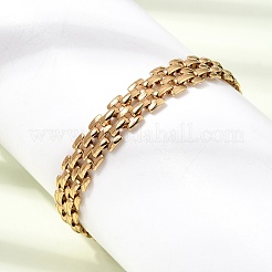 Bracciali a catena pantera in acciaio inossidabile 304 da 9.5 mm per uomo e donna&nbsp;SA-CBAB767-14G