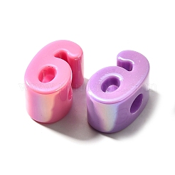 Perlas de acrílico opaco chapado uv&nbsp;SACR-Z007-02G