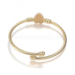 Браслеты-зажимы из хирургической нержавеющей стали 316 BJEW-D437-A37-G