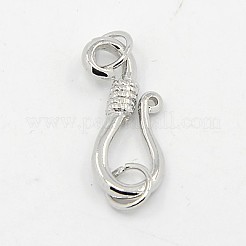 合金S字フックの留め金  丸カン付き  ミックスカラー  22x9x2mm  穴：1mm  閉リング：5x0.8mm&nbsp;PALLOY-K026-M