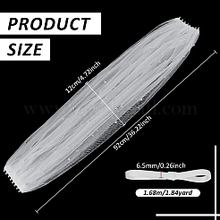 Полиэстеровая шаль на одно плечо для невесты&nbsp;AJEW-WH0752-127A