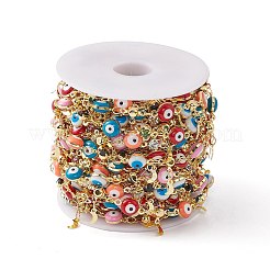 Эмаль сглаза и стеклянные плоские круглозвенные цепи CHC-C003-22G-01