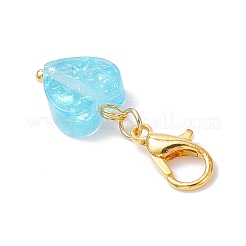 Подвески в форме сердца из прозрачной смолы&nbsp;HJEW-JM04138