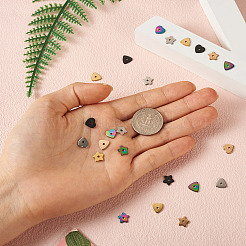 60 шт. 15 бусины из нержавеющей стали 304 STAS-MP0001-11