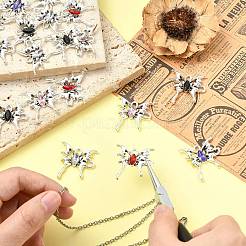 20 stücke 5 farben legierung strass anhänger&nbsp;FIND-CJ0005-88