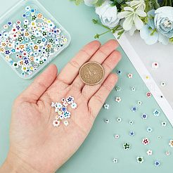 3 нитка 3 нити стеклянных бусин миллефиори ручной работы LAMP-OC0001-50A