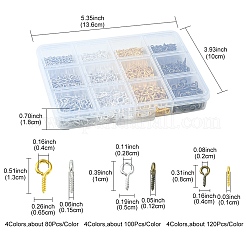 1200 шт. 12 стиля железный винт с ушком IFIN-YW0001-79