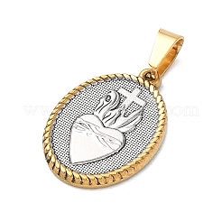 Pendentifs religieux en acier inoxydable 304&nbsp;STAS-H264-13B-ASG