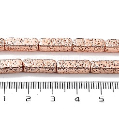 Гальванические бусины из натуральной лавы G-H303-A04-RG02