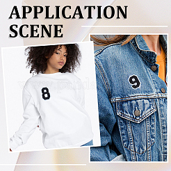 № 0~9 шерстяной войлок приутюжить/пришить заплатки AJEW-WH0308-314