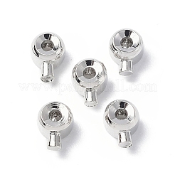 Зажимные бусины из латуни X-KK-P223-35P