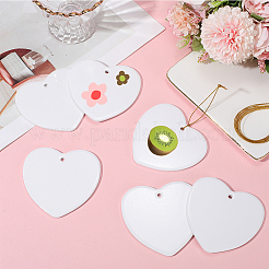 12 шт. фарфоровая термотрансферная сублимационная заготовка для подвесных украшений AJEW-SP0002-19A