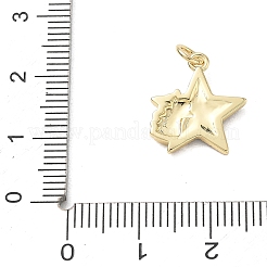 真鍮チャーム  エナメル  ユニコーンのチャームが付いた星  14KGP本金メッキ  15.5x14x2.5mm  穴：3.5mm&nbsp;CU-CBAFF5B-05F-G