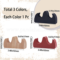 3 шт. 3-х цветный деревянный держатель для кистей для китайской каллиграфии AJEW-GF0007-77