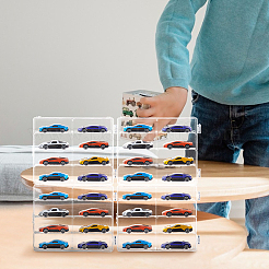 4 Stück Spielzeug-Displayboxen aus Kunststoff&nbsp;ODIS-WH0086-207