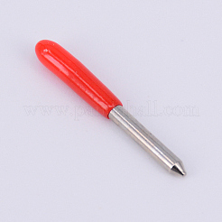 タングステン鋼レタリングナイフ  角度60°  プラスチックカップ付き  ステンレス鋼色  25x2.8mm  ピン：1mm&nbsp;FIND-WH0053-47P