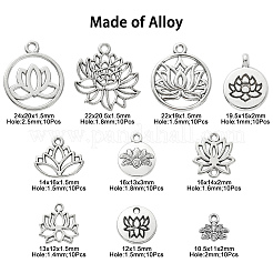 100 шт. 10 стиля подвески из сплава в тибетском стиле&nbsp;TIBEP-CJ0002-34