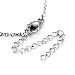 Collares colgantes de acero inoxidable 304&nbsp;NJEW-Z008-04P