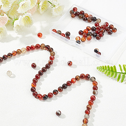 2 прядь бусины из натурального агата&nbsp;G-OC0002-25