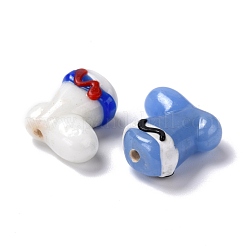 手作りランプワークビーズ連売り  クリスマスの靴下  カラフル  16.5~19x17~19x6.5~8mm  穴：1.2~1.8mm  約18個/連  12.99インチ（33cm）&nbsp;LAMP-I022-15