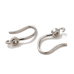 Стойка покрытие латунь микропаве прозрачный кубический цирконий крючки для сережек&nbsp;KK-A231-09P