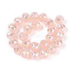 Нити из круглых бусин из искусственного нефрита с цветным покрытием&nbsp;EGLA-T029-8mm-12J-01