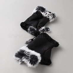 Перчатки без пальцев из замшевой ткани&nbsp;AJEW-WH20019-74A