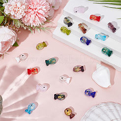 20 шт. 10-х цветные бусины-рыбки из фольги ручной работы FOIL-ME0001-01