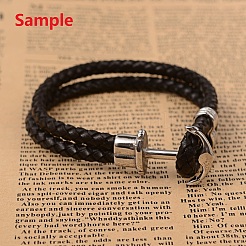 304ステンレススチールフック留め具  レザーコードブレスレット作り用  アンカー  アンティークシルバー  35x25x10mm  穴：6x12mm&nbsp;STAS-I091-07AS