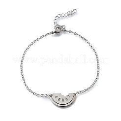 Забавные браслеты из нержавеющей стали 201 в форме арбуза BJEW-B128-01P