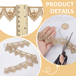 5 ярд полиэстеровой и АБС пластиковой искусственной жемчужной кружевной ленты OCOR-WR0001-78