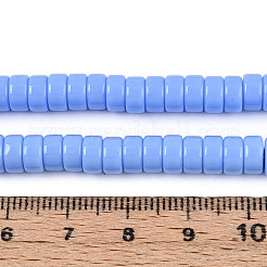 Chapelets de perles en verre opaque de couleur unie&nbsp;LS-GLAA-N026-3x6mm-08