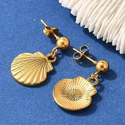 Серьги-гвоздики из нержавеющей стали 304&nbsp;EJEW-P298-01A-G