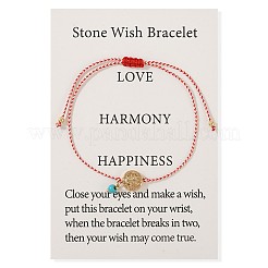 Летние плетеные браслеты из латунного креста и синтетической бирюзы для женщин и мужчин&nbsp;NW9069-2