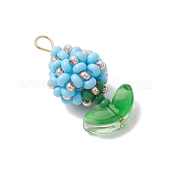 Подвески-бутоны из стеклянных бусинок&nbsp;PALLOY-MZ00760-02