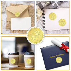 12 лист самоклеящихся наклеек с тиснением золотой фольги&nbsp;DIY-WH0451-037