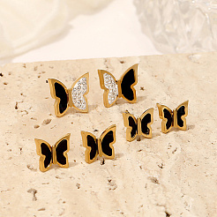 3 пара 3-х стилевых сережек-гвоздиков из нержавеющей стали марки 304 QZ7453-3