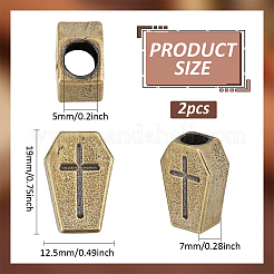 2 pz perline in ottone&nbsp;KK-FG0001-28C