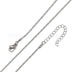 Colliers à maillons Boston en acier inoxydable 304 de 1.2 mm&nbsp;NJEW-D328-01P-01