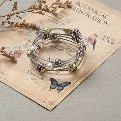 Модные браслеты с пятью петлями BJEW-JB05512-01