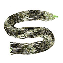 Нити бусин из натурального зеленого турмалина G-G302-A01-3mm