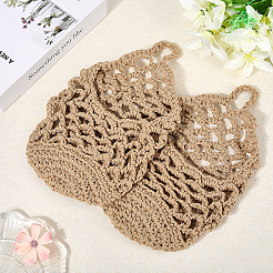 Хлопковые вязальные сумки AJEW-WH20006-238A