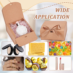 Cajas de regalo de joyería de papel kraft cuadrado&nbsp;CBOX-WH0003-35C